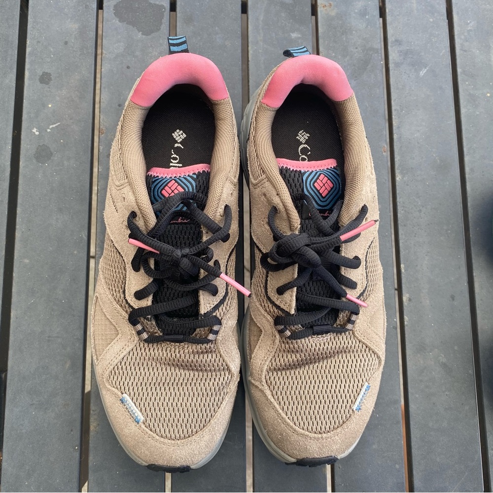 Columbia Beige and Pink Athletic Shoes